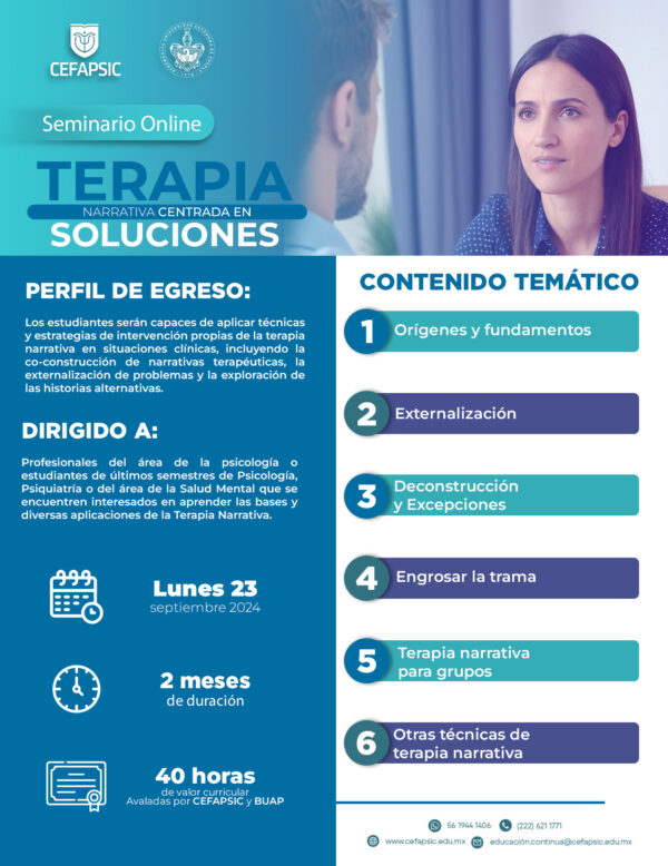 Seminario Online: Terapia Narrativa Centrada en Soluciones