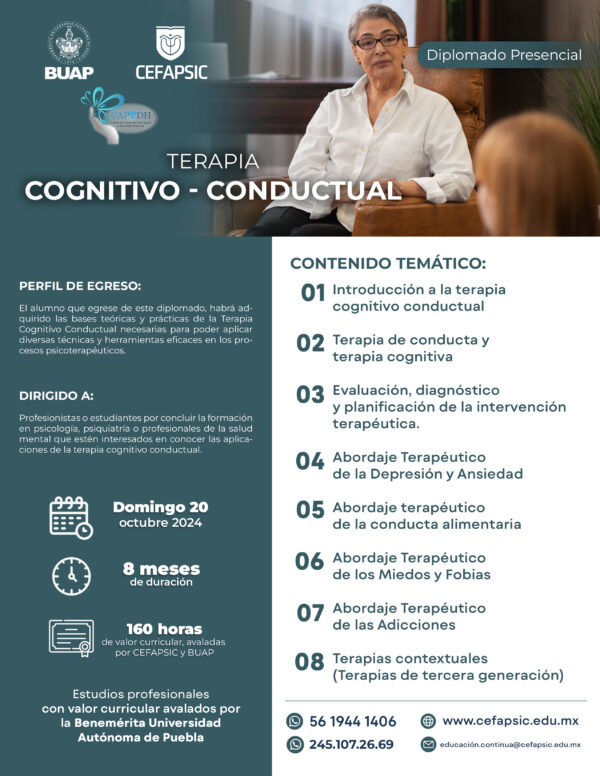 Diplomado Presencial: Terapia Cognitivo-Conductual