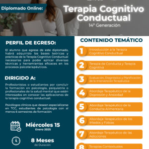 Diplomado Online: Terapia Cognitiva Conductual G14