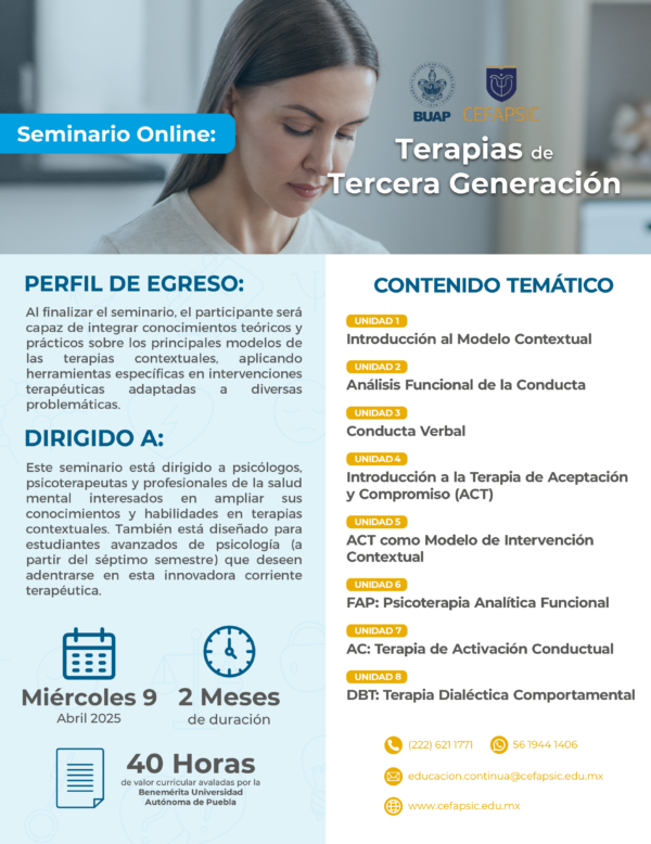 Seminario Online: Terapias de Tercera Generación