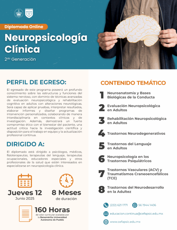 Diplomado Online: Neuropsicología Clínica G2