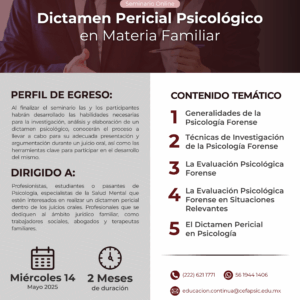Seminario Online: Dictamen Pericial Psicológico en Materia Familiar