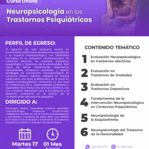 Curso Online: Neuropsicología en los Trastornos Psiquiátricos