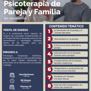 Diplomado Online: Psicoterapia de Pareja y Familia G6