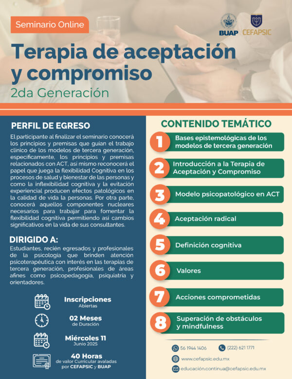 Seminario Online: Terapia de aceptación y compromiso G2