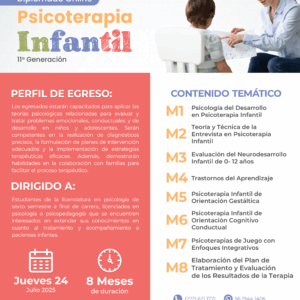 Diplomado Online: Psicoterapia Infantil G11