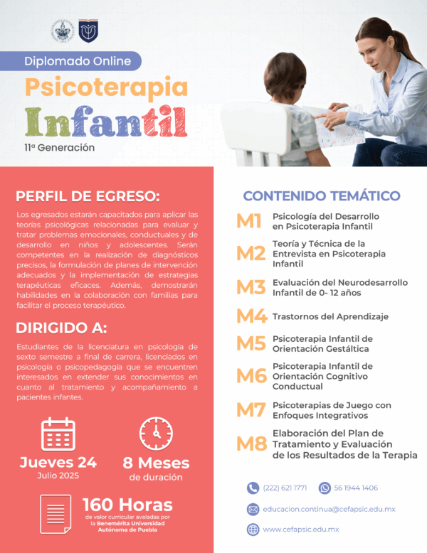 Diplomado Online: Psicoterapia Infantil G11