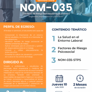 Seminario Online: NOM-035 (Factores de Riesgo Psicosocial en el Trabajo) Diagnóstico, Implementación y Evaluación